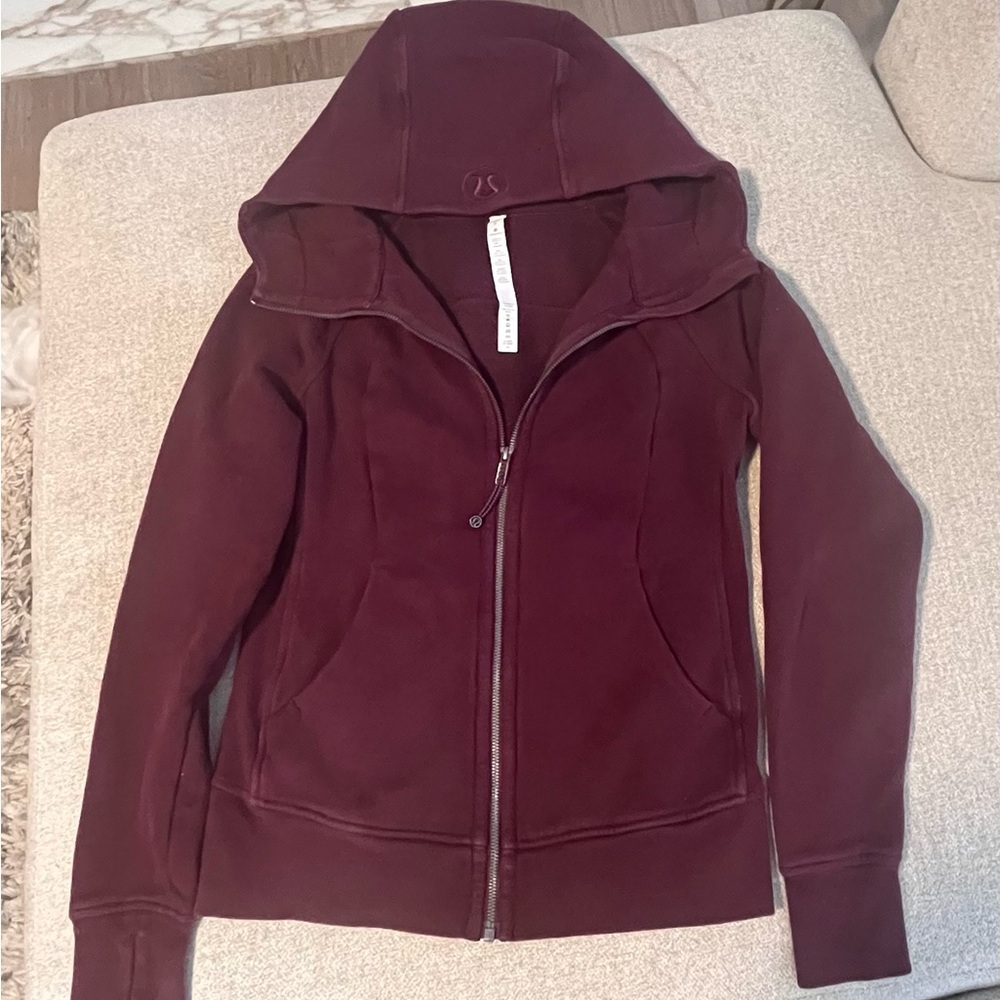 lululemon Scuba Full Zip Hoodie – Size 6 – Burgundy/Wine